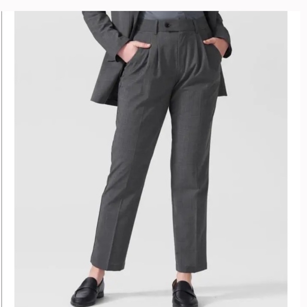 universal standard silvia wool trousers castle rock 6 gray dress pants wool